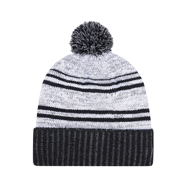 AJM MICRO FLEECE CUFF TOQUE WITH POM POM
