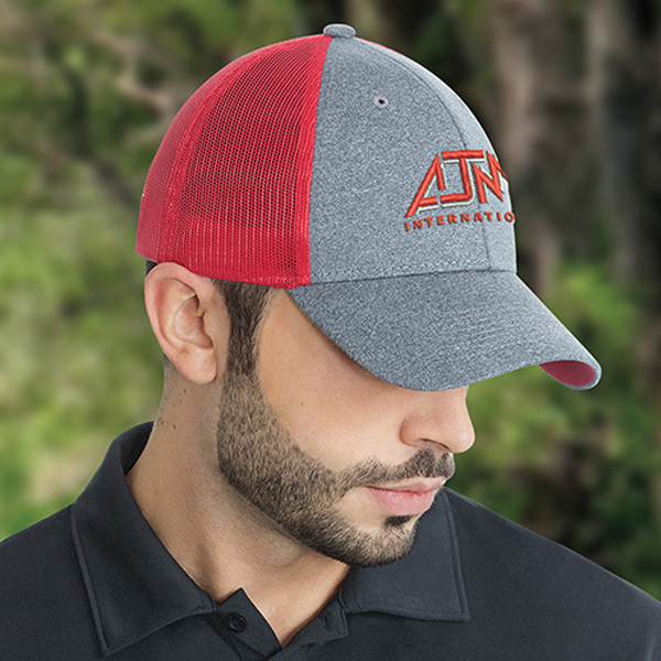 AJM POLY HEATHER NYLON MESH CAP