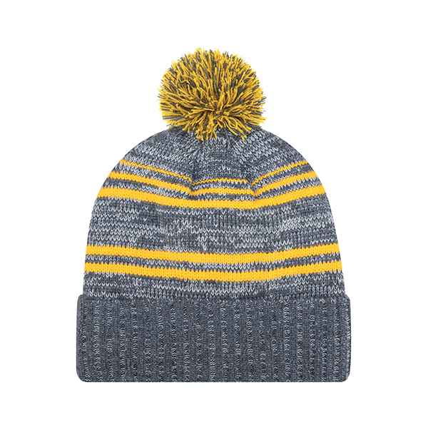 AJM MICRO FLEECE CUFF TOQUE WITH POM POM