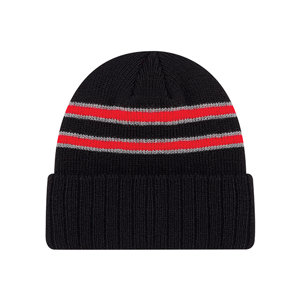 AJM STRIPE RIB KNIT CUFF TOQUE