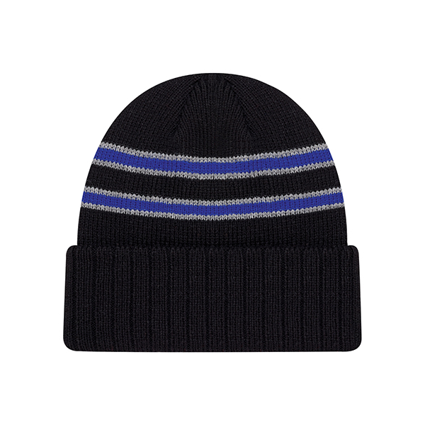 AJM STRIPE RIB KNIT CUFF TOQUE