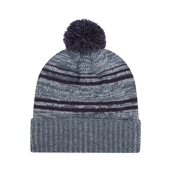 AJM MICRO FLEECE CUFF TOQUE WITH POM POM