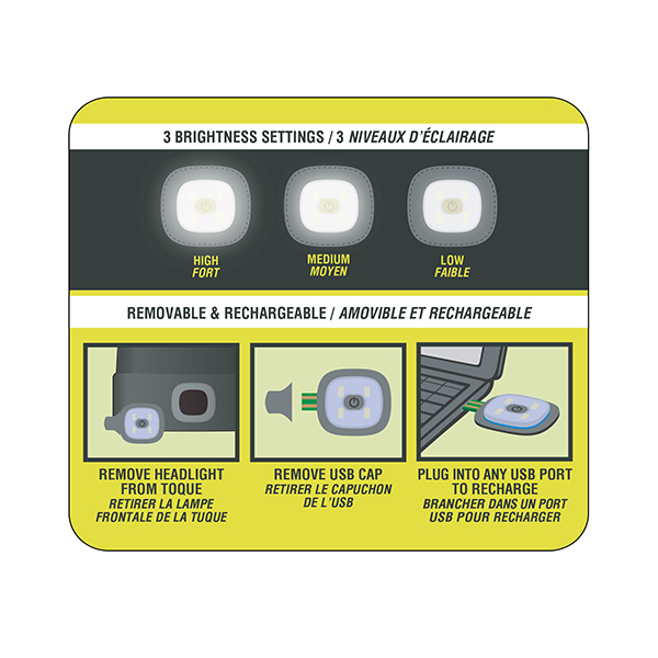 AJM LED LIGHT CUFF TOQUE