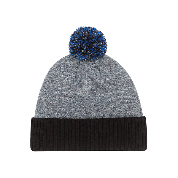 AJM HEATHER KNIT POM POM TOQUE