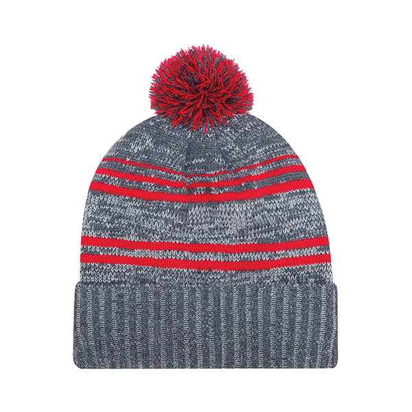 AJM MICRO FLEECE CUFF TOQUE WITH POM POM