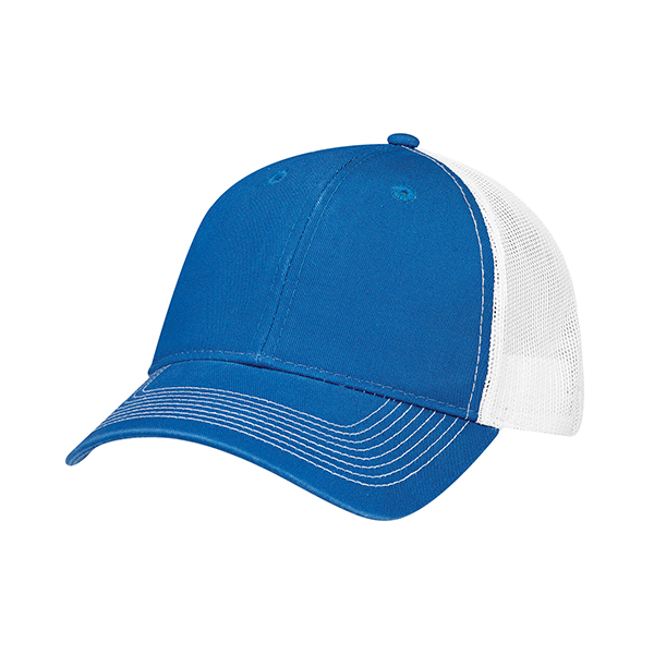 AJM ENZYME WASHED DELUXE CHINO TWILL/SOFT NYLON MESH HAT