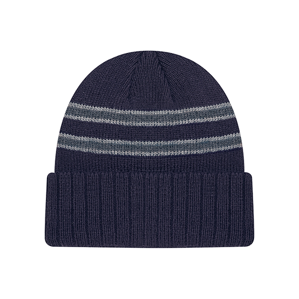 AJM STRIPE RIB KNIT CUFF TOQUE