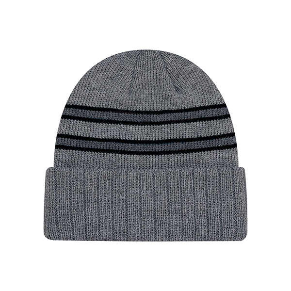 AJM STRIPE RIB KNIT CUFF TOQUE
