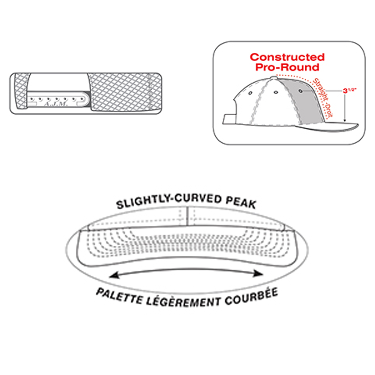 AJM COTTON/POLY 6-PANEL MESH BACK HAT