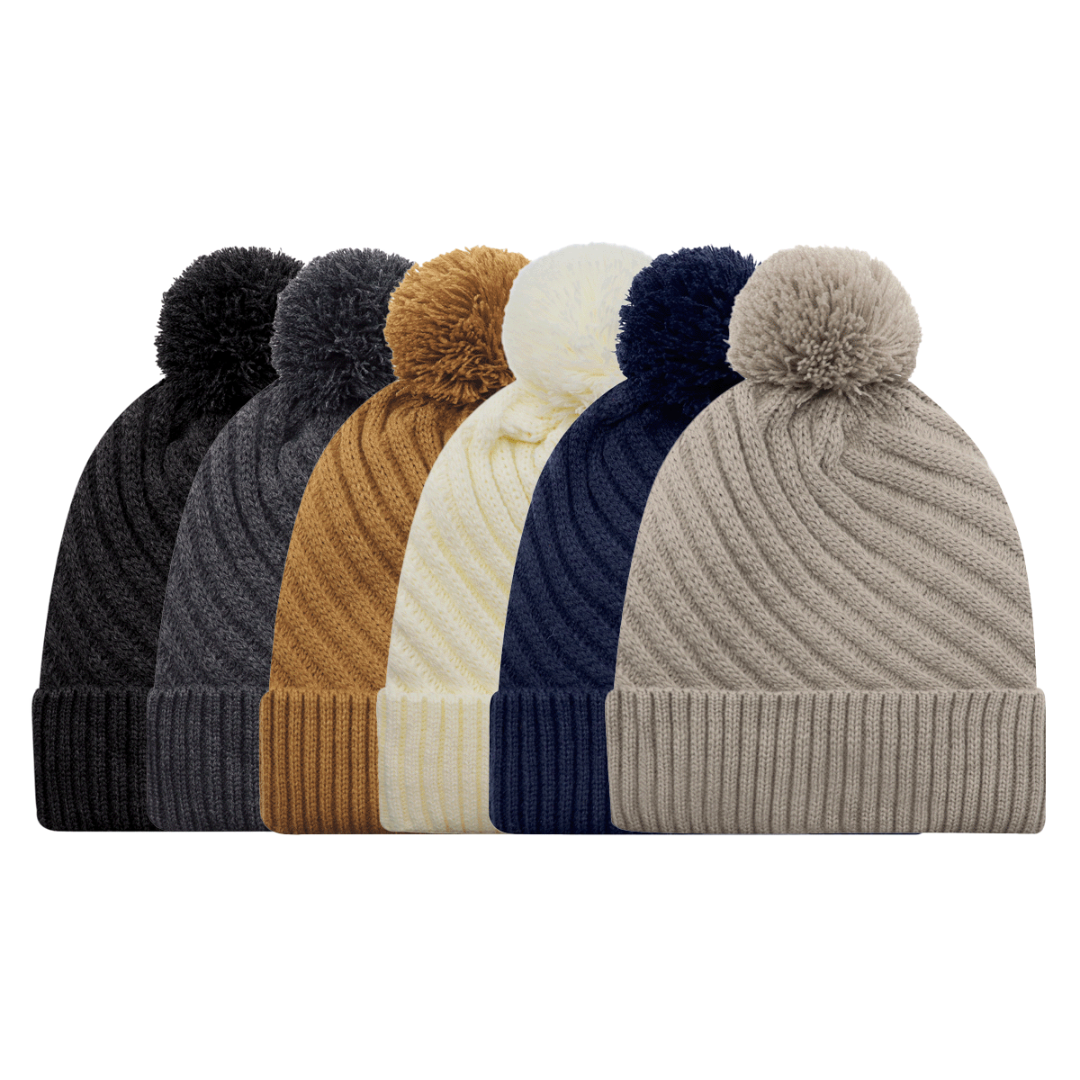 AJM JACQUARD CABLE KNIT TOQUE