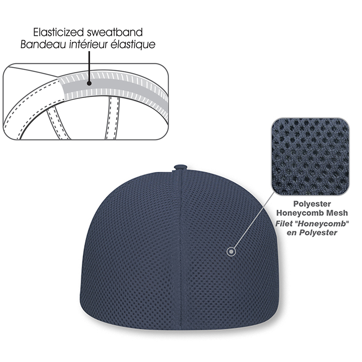 AJM POLYCOTTON/POLYESTER HONEYCOMB MESH HAT