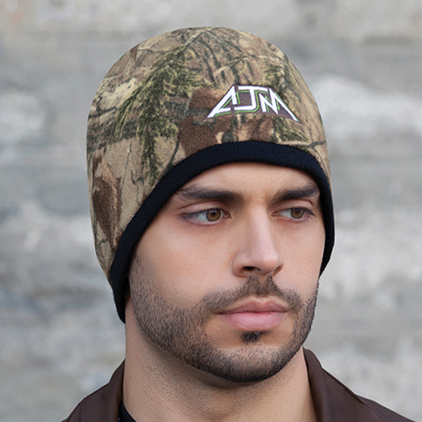 AJM CAMO PRINTED POLYESTER MICRO FLEECE/ACRYLIC TOQUE