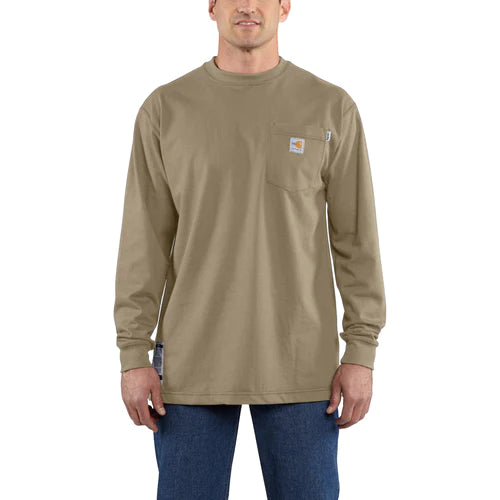 CARHARTT FIRE RESISTANT FORCE COTTON LONG SLEEVE T-SHIRT