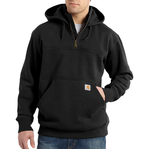 CARHARTT RAIN DEFENDER PAXTON HEAVYWEIGHT HOODED ZIP MOCK SWEATSHIRT