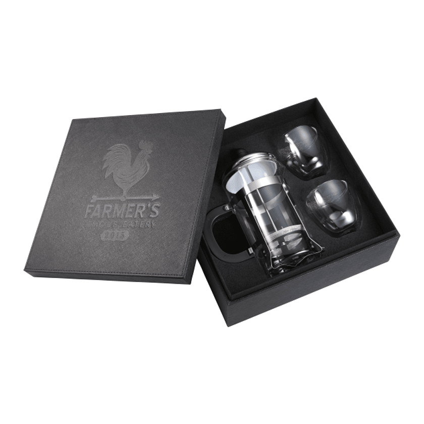 MODENA COFFEE PRESS AND GLASS SET