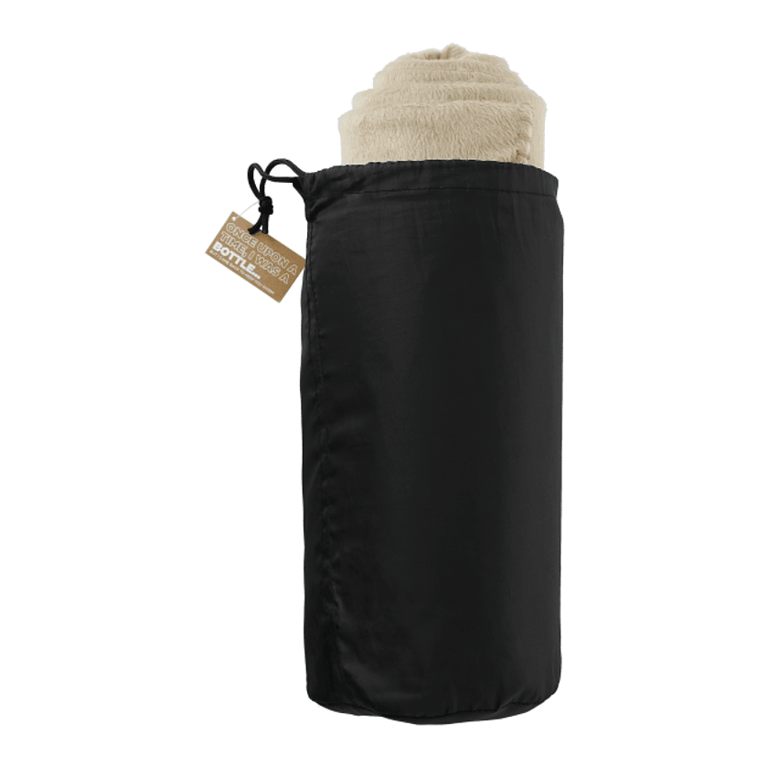 100% RECYCLED PET FLEECE BLANKET WITH RPET POUCH
