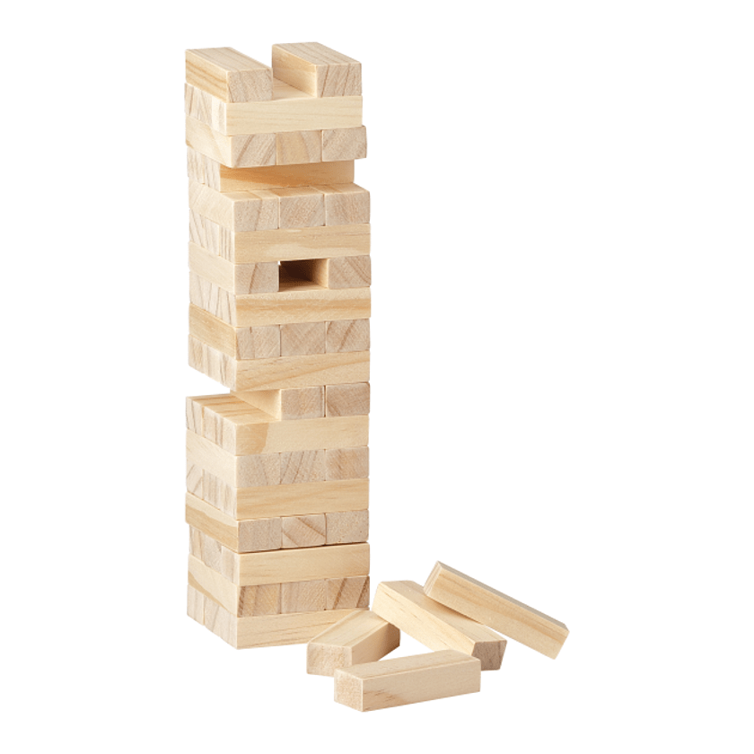 TUMBLING TOWER WOOD BLOCK STACKING GAME