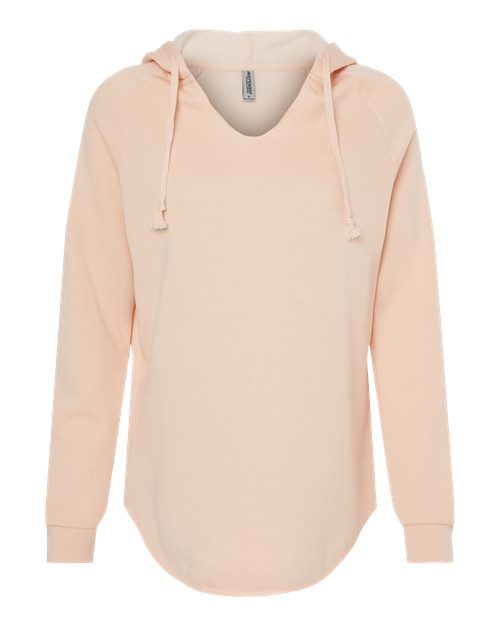 INDEPENDANT TRADING CO. LADIES LIGHTWEIGHT CALIFORNIA WAVE WASH HOODED SWEATSHIRT