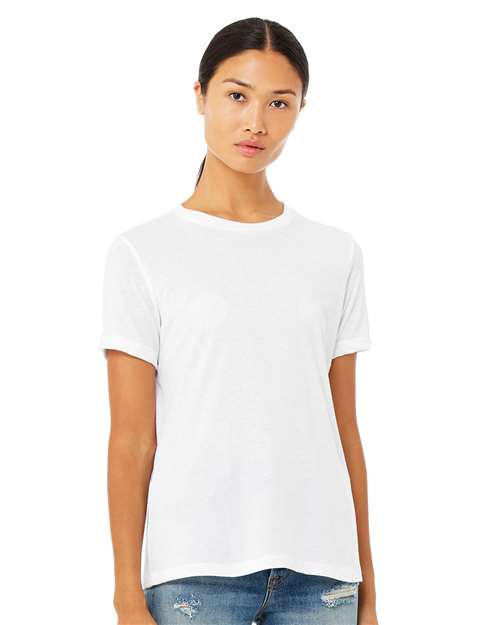 BELLA + CANVAS LADIES RELAXED FIT HEATHER CVC TEE