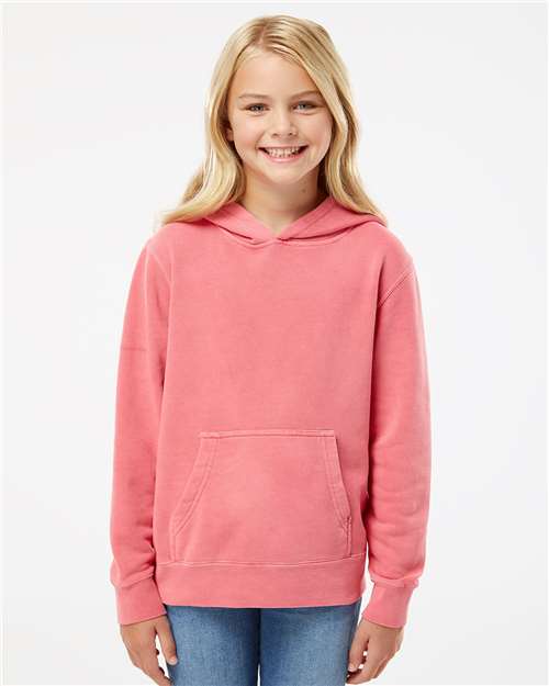 INDEPENDENT TRADING CO. YOUTH MIDWEIGHT PIGMENT-DYED HOODED SWEATSHIRT