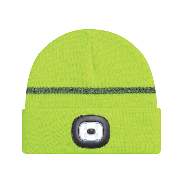 AJM LED LIGHT REFLECTIVE CUFF TOQUE