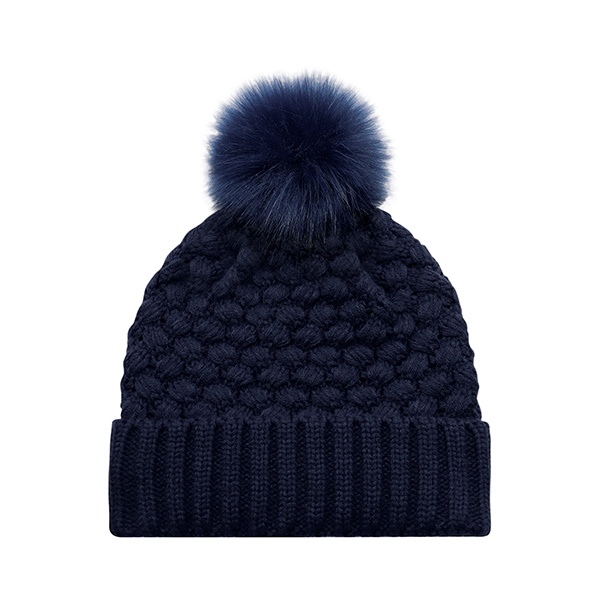 AJM BUBBLE KNIT POM POM TOQUE