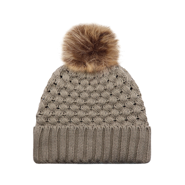 AJM BUBBLE KNIT POM POM TOQUE