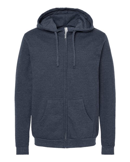 M&O KNITS ADULT UNISEX ZIPPER FLEECE HOODIE