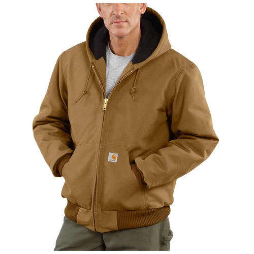 CARHARTT LOOSE FIT FIRM DUCK INSULATED FLANNEL-LINED ACTIVE JACKET