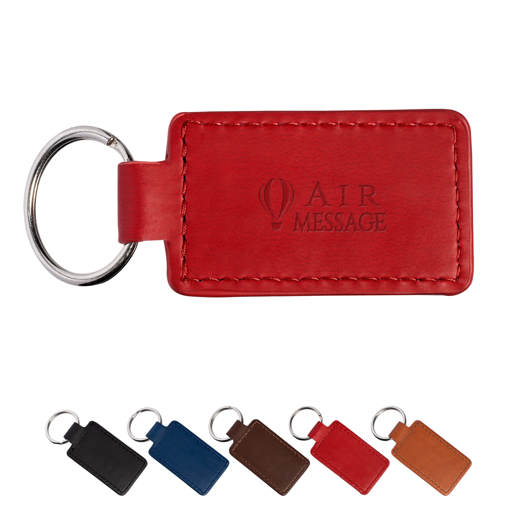 TUSCANY PU LEATHER RECTANGLE KEY RING