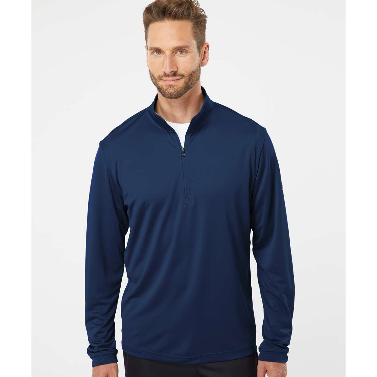 ADIDAS MEN'S LIGHTWEIGHT MOCK NECK QUARTER-ZIP