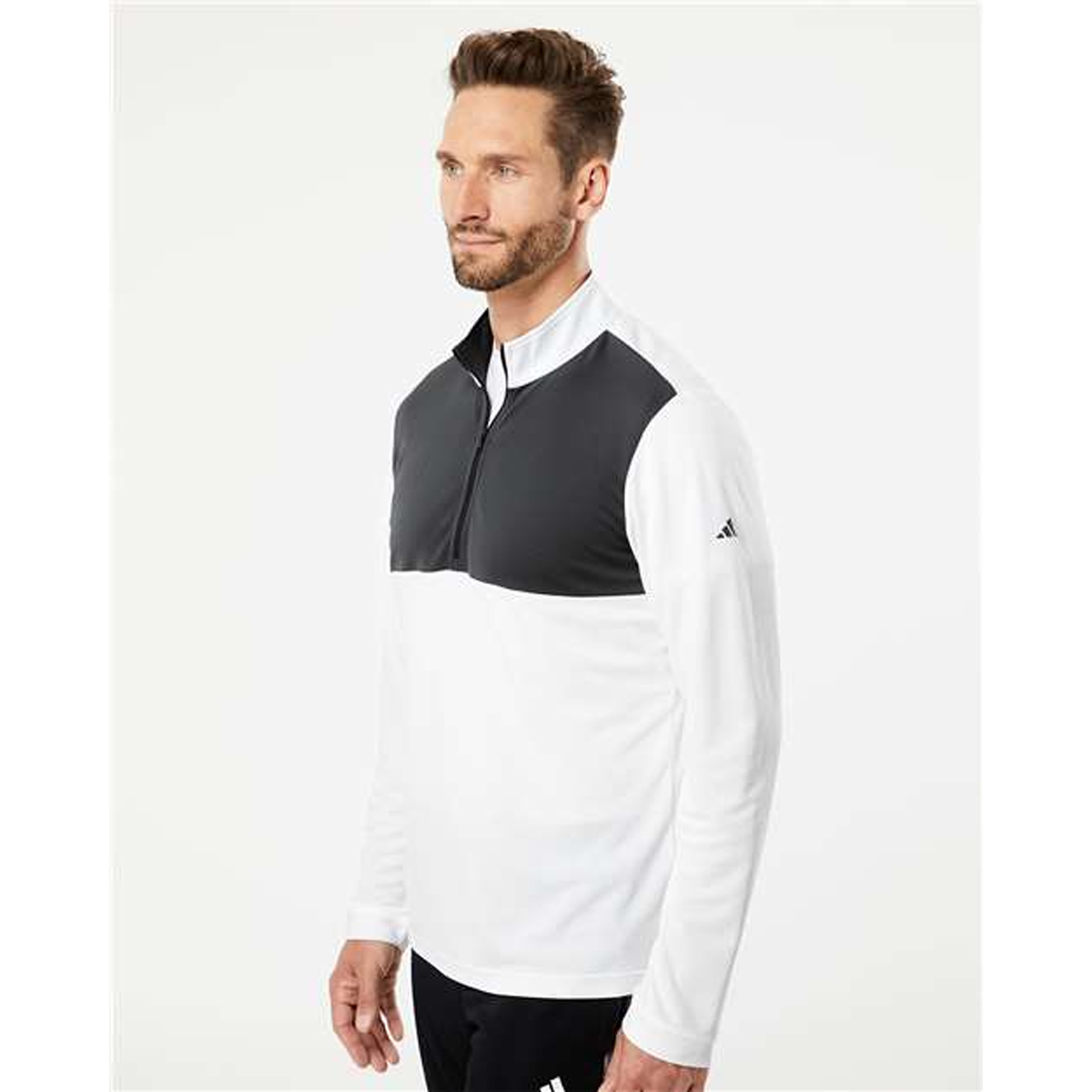 ADIDAS MEN'S LIGHTWEIGHT QUARTER-ZIP PULLOVER