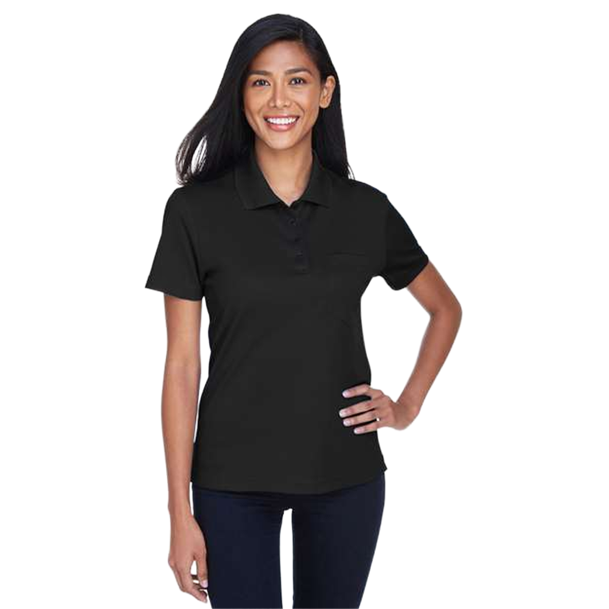 CORE365 LADIES ORIGIN PERFORMANCE PIQUE POLO WITH POCKET