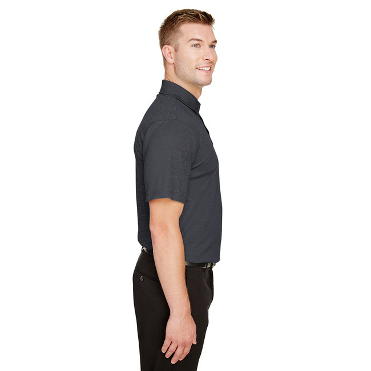 DEVON & JONES MEN'S CROWLUX ADDRESS MELANGE POLO