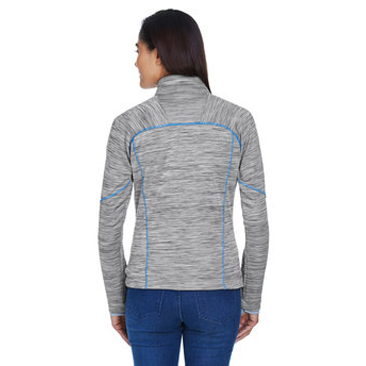 NORTH END LADIES FLUX MELANGE BONDED FLEECE JACKET
