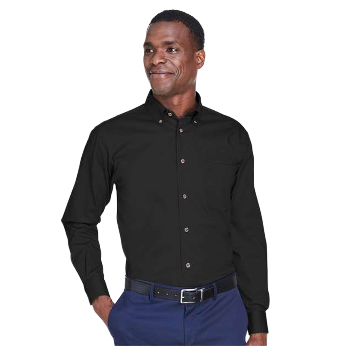 HARRITON MEN'S EASY BLEND TWILL SHIRT