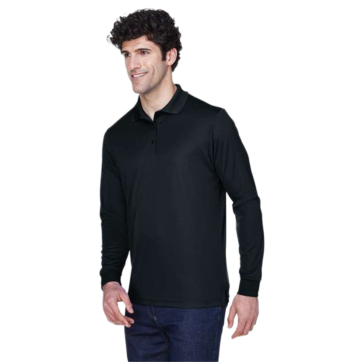 CORE365 MEN'S PINNACLE PERFORMANCE LONG-SLEEVE PIQUE POLO
