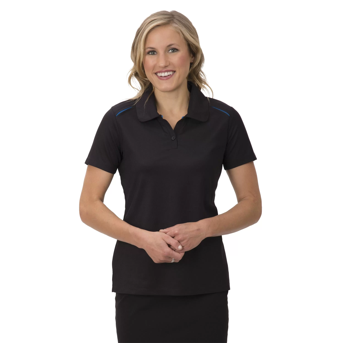 COAL HARBOUR LADIES SNAG RESISTANT CONTRAST INSET POLO SHIRT