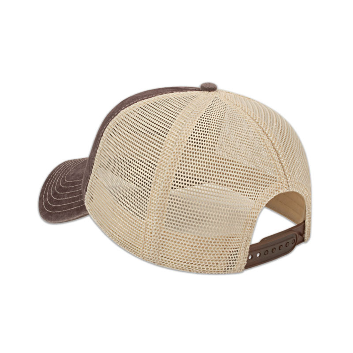 CAP AMERICA LOW PROFILE UNSTRUCTURED WASHED MESH TRUCKER HAT