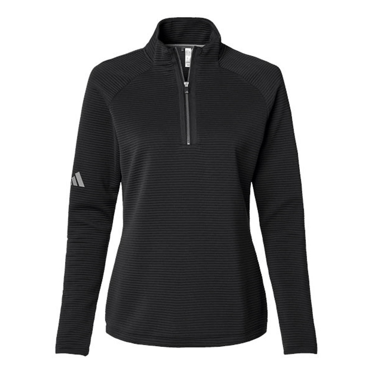ADIDAS LADIES SPACER QUARTER-ZIP PULLOVER