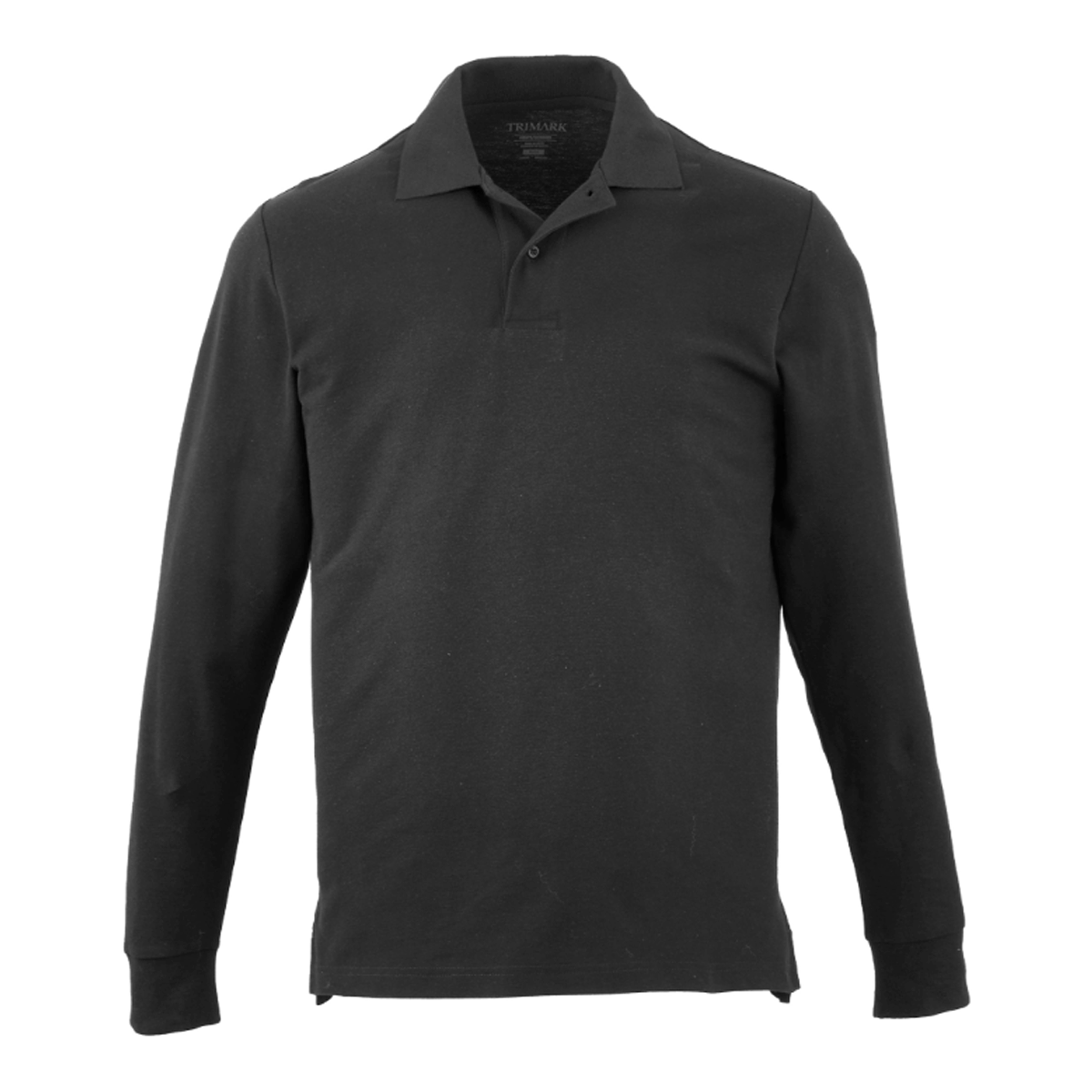 TRIMARK MEN'S PALO LONG SLEEVE 100% COTTON PIQUE POLO SHIRT