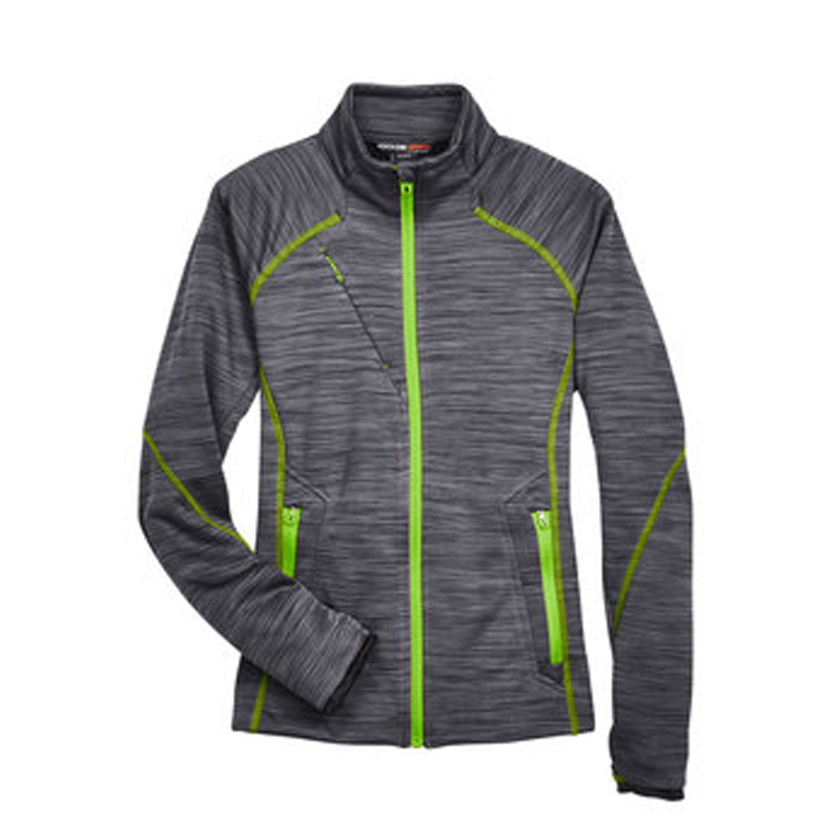 NORTH END LADIES FLUX MELANGE BONDED FLEECE JACKET