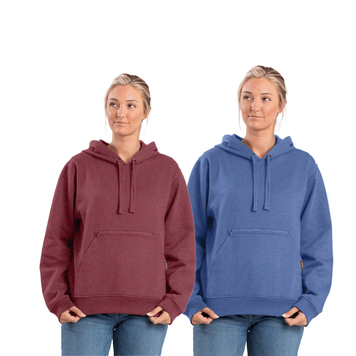 BERNE LADIES HERTIAGE ZIPPERED HOODED PULLOVER SWEATSHIRT