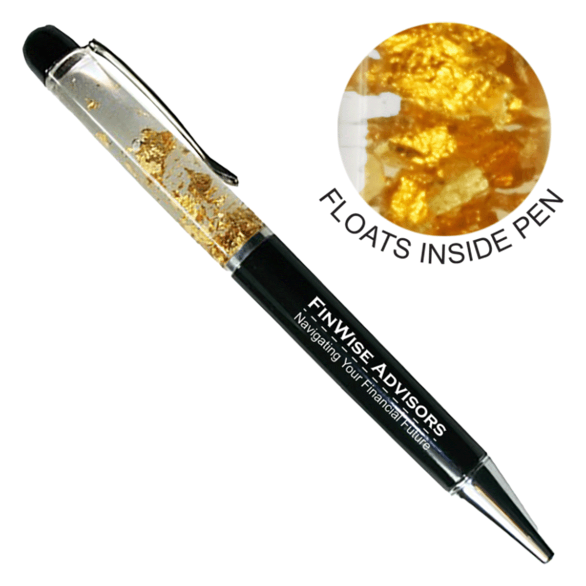 FLOATING GOLD FLAKE PEN