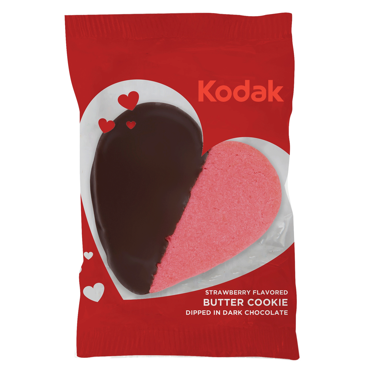 DARK CHOCOLATE DIPPED STRAWBERRY HEART COOKIE