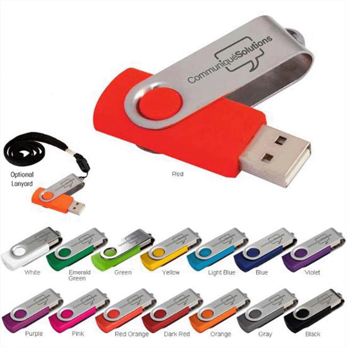 16GB FOLDING USB 2.0 FLASH DRIVE