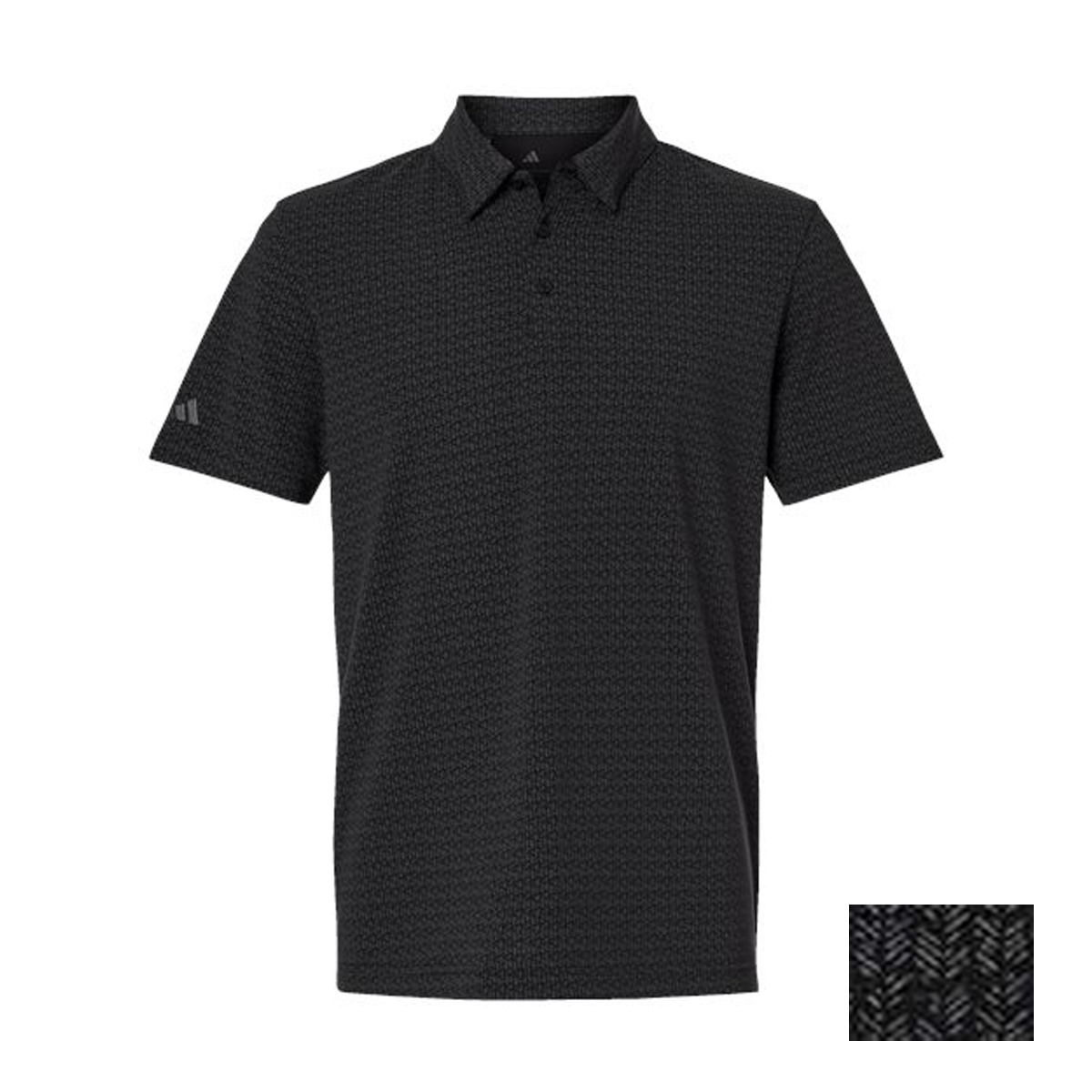 ADIDAS MEN'S BLENDED PRINTED POLO SHIRT