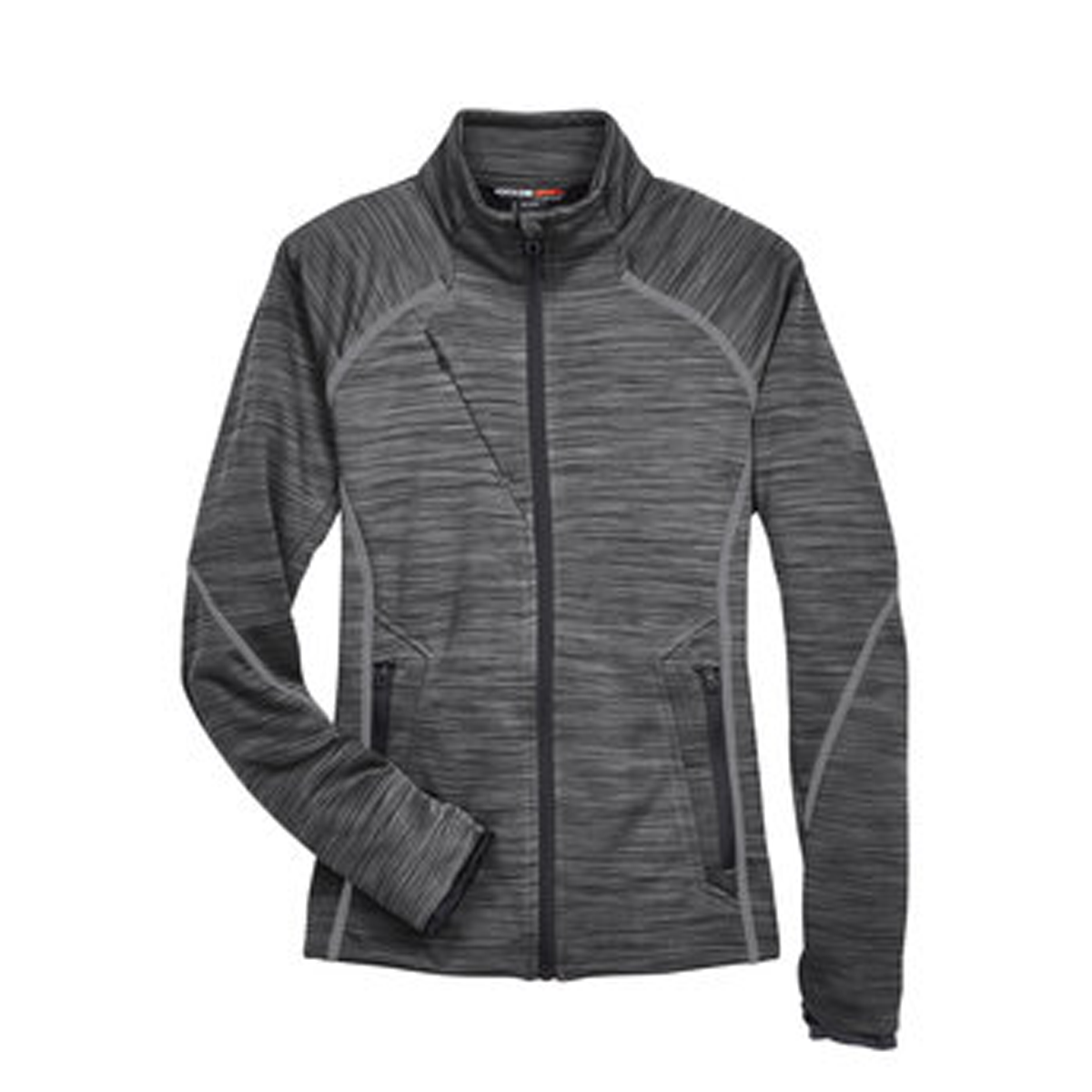NORTH END LADIES FLUX MELANGE BONDED FLEECE JACKET
