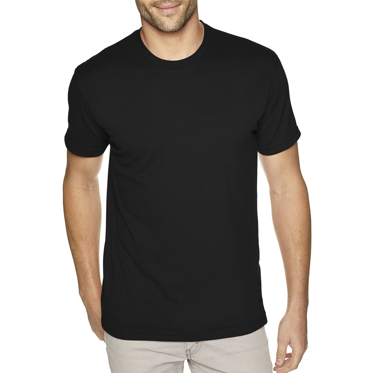 NEXT LEVEL MEN'S SUEDED CREW T-SHIRT