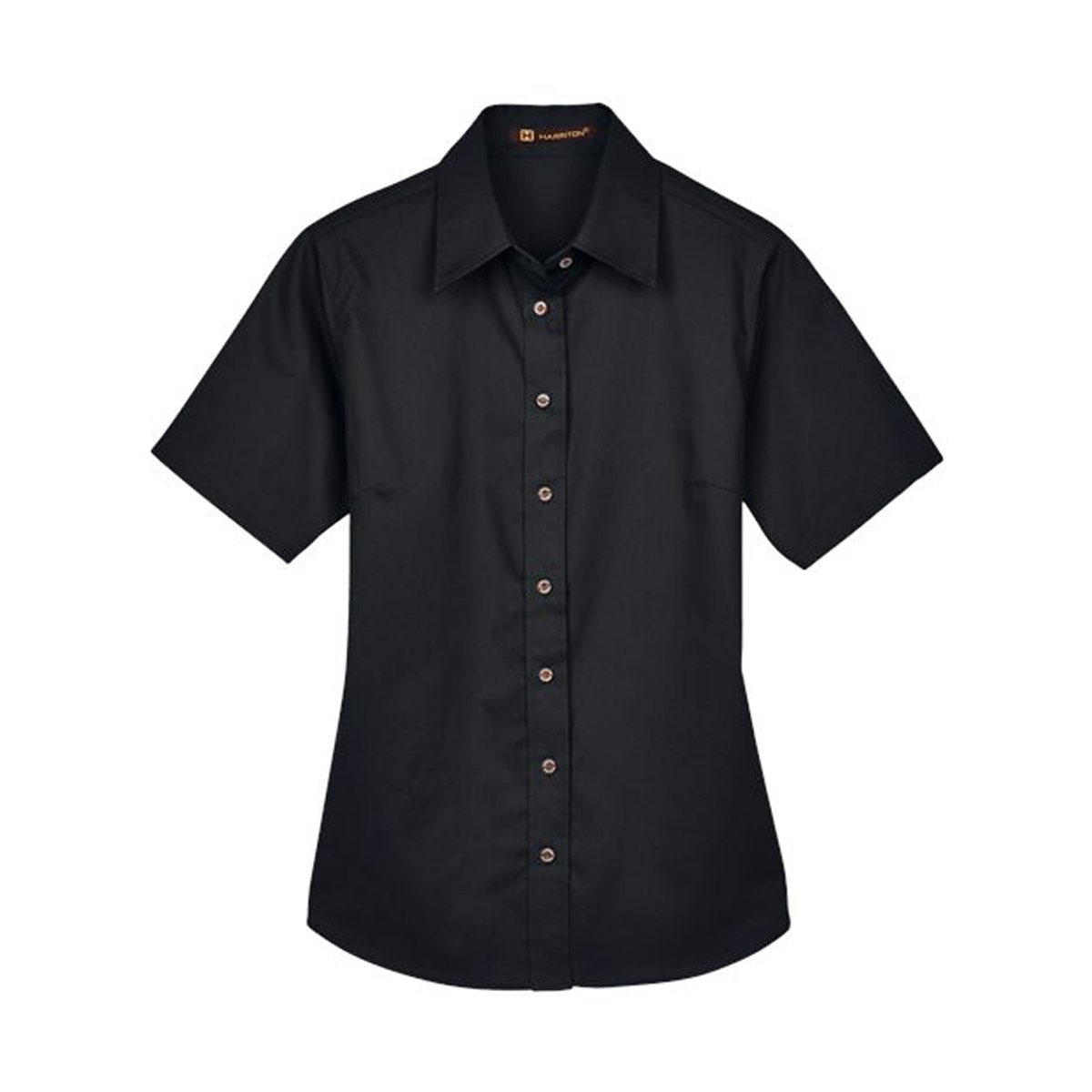 HARRITON LADIES EASY BLEND SHORT SLEEVE TWILL DRESS SHIRT WITH STAIN RELEASE